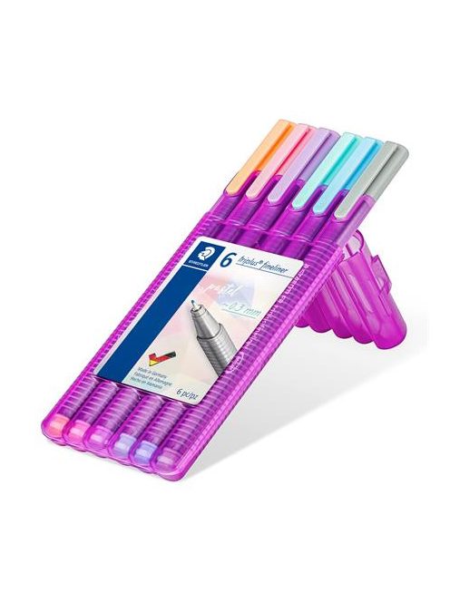 Tűfilc készlet feltekerhető tolltartóban, 0,3 mm, STAEDTLER "Triplus® 334", 20 különböző szín (TS334PC20)
