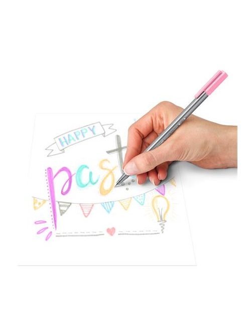 Tűfilc készlet feltekerhető tolltartóban, 0,3 mm, STAEDTLER "Triplus® 334", 20 különböző szín (TS334PC20)