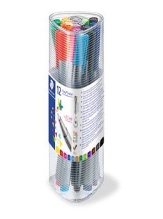   Tűfilc készlet, 0,3 mm, STAEDTLER "Triplus 334", 12 különböző szín (TS334PR12)