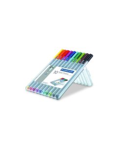   Tűfilc készlet, 0,3 mm, STAEDTLER "Triplus 334", 10 különböző szín (TS334SB10)