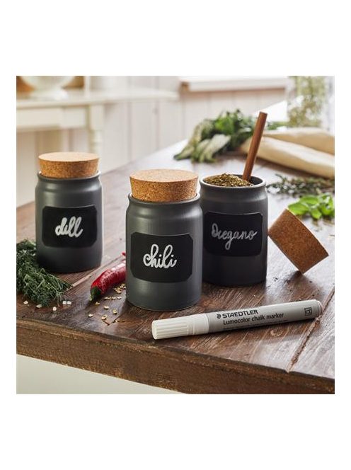 Krétamarker, 2,4 mm, kúpos, STAEDTLER "Lumocolor® 344", fehér (TS3440)