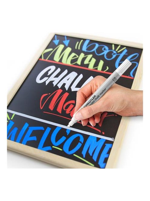 Krétamarker, 2,4 mm, kúpos, STAEDTLER "Lumocolor® 344", fehér (TS3440)