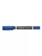 Alkoholos marker, 0,6/1,5 mm, kúpos, kétvégű, STAEDTLER "Lumocolor® duo 348", kék (TS3483)