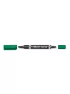 Alkoholos marker, 0,6/1,5 mm, kúpos, kétvégű, STAEDTLER "Lumocolor® duo 348", zöld (TS3485)
