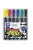 Alkoholos marker készlet, 2-5 mm, vágott, STAEDTLER "Lumocolor® 350", 6 különböző szín (TS350WP61)