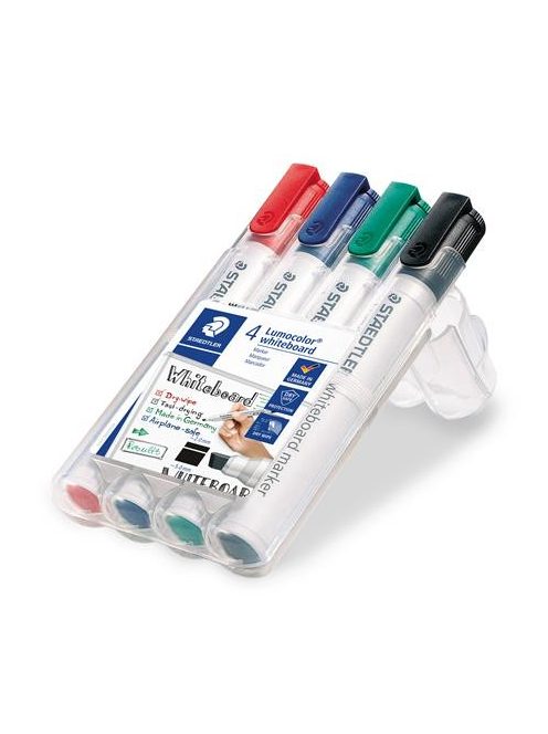 Táblamarker készlet, 2-5 mm, vágott, STAEDTLER "Lumocolor® 351 B", 4 különböző szín (TS351BWP4)