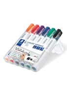 Táblamarker készlet, 2-5 mm, vágott, STAEDTLER "Lumocolor® 351 B", 6 különböző szín (TS351BWP6)
