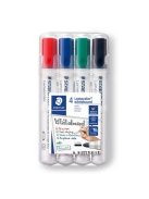 Táblamarker készlet, 2 mm, kúpos, STAEDTLER "Lumocolor® 351", 4 különböző szín (TS351WP4)