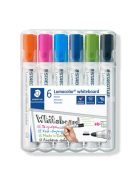 Táblamarker készlet, 2 mm, kúpos, STAEDTLER "Lumocolor® 351", 6 különböző szín (TS351WP61)