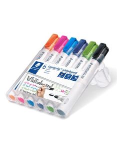   Táblamarker készlet, 2 mm, kúpos, STAEDTLER "Lumocolor® 351", 6 különböző szín (TS351WP61)