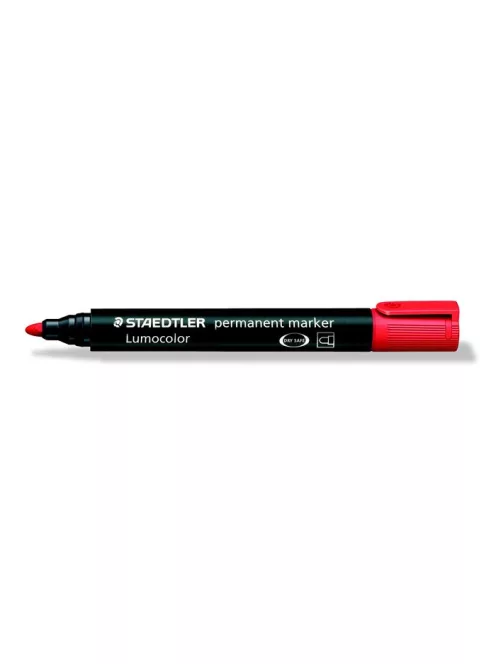 Alkoholos marker, 2 mm, kúpos, STAEDTLER "Lumocolor® 352", piros (TS3522)