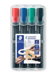   Alkoholos marker készlet, 2 mm, kúpos, STAEDTLER "Lumocolor® 352", 4 különböző szín (TS352WP4)