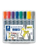 Flipchart marker vegyes készlet, 2/2-5 mm, STAEDTLER "Lumocolor® 356", 8 különböző szín (TS356SWP8)