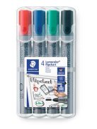 Flipchart marker, 2 mm, kúpos, STAEDTLER "Lumocolor 356", 4 különböző szín (TS356WP4)