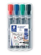 Flipchart marker, 2 mm, kúpos, STAEDTLER "Lumocolor 356", 4 különböző szín (TS356WP4)