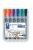 Flipchart marker készlet, 2 mm, kúpos, STAEDTLER "Lumocolor 356", 6 különböző szín (TS356WP6)