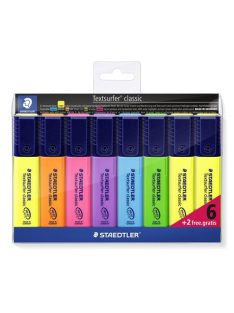   Szövegkiemelő készlet, 1-5 mm, STAEDTLER "Textsurfer Classic 364", 6+2 különböző szín (TS364AWP8)