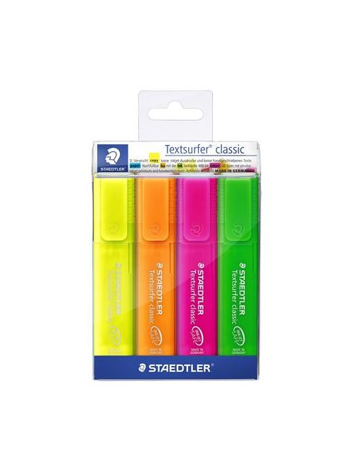 Szövegkiemelő készlet, 1-5 mm, STAEDTLER "Classic 364", 4 különböző szín (TS364PWP4)