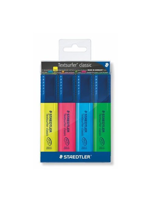 Szövegkiemelő készlet, 1-5 mm, STAEDTLER "Textsurfer Classic 364", 4 különböző szín (TS364WP4)