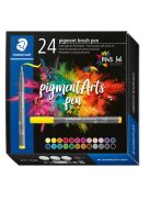 Ecsetirón készlet, STAEDTLER "Pigment brush 371", 12 különböző természeti szín (TS371C123)