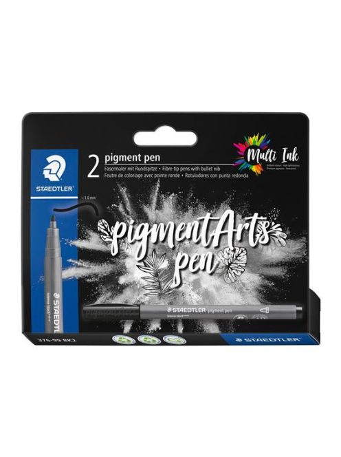 Ecsetirón készlet, STAEDTLER "Pigment 372", 6 különböző fekete és szürke árnyalat (TS372C6)