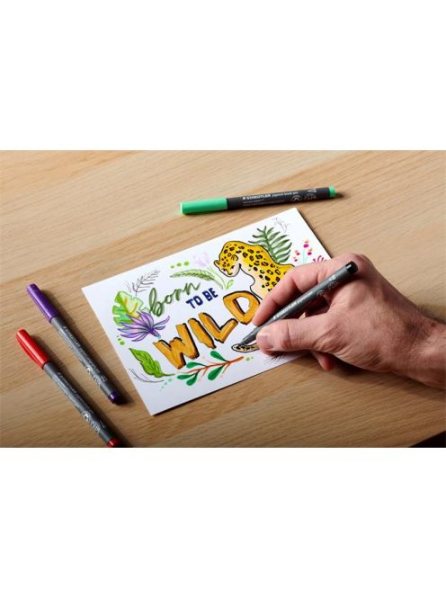 Ecsetirón készlet, STAEDTLER "Pigment 372", 6 különböző fekete és szürke árnyalat (TS372C6)