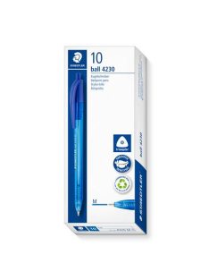   Golyóstoll, 0,5 mm, nyomógombos, STAEDTLER "Ball 423 M", kék (TS423M3)