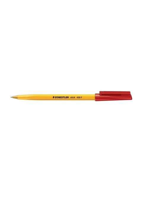 Golyóstoll, 0,3 mm, kupakos, STAEDTLER "Stick 430 F", piros (TS430F2)