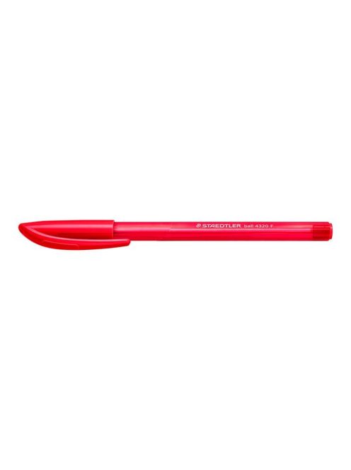 Golyóstoll, 0,3 mm, kupakos, STAEDTLER "Ball 432", piros (TS432F2)