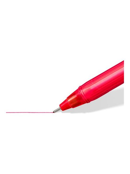 Golyóstoll, 0,3 mm, kupakos, STAEDTLER "Ball 432", piros (TS432F2)