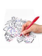 Golyóstoll, 0,3 mm, kupakos, STAEDTLER "Ball 432", piros (TS432F2)