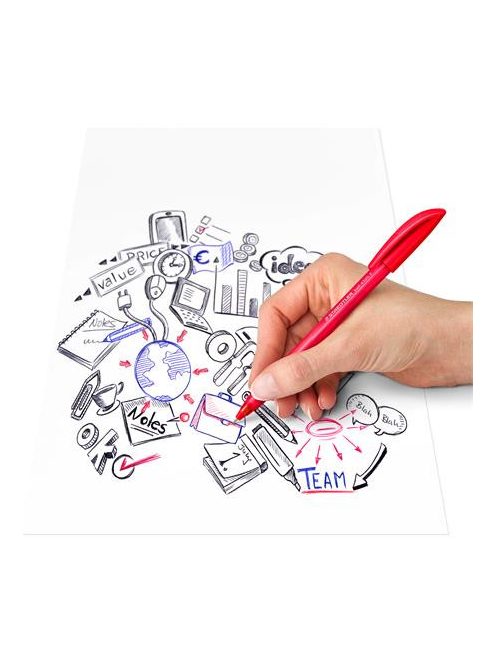 Golyóstoll, 0,3 mm, kupakos, STAEDTLER "Ball 432", piros (TS432F2)