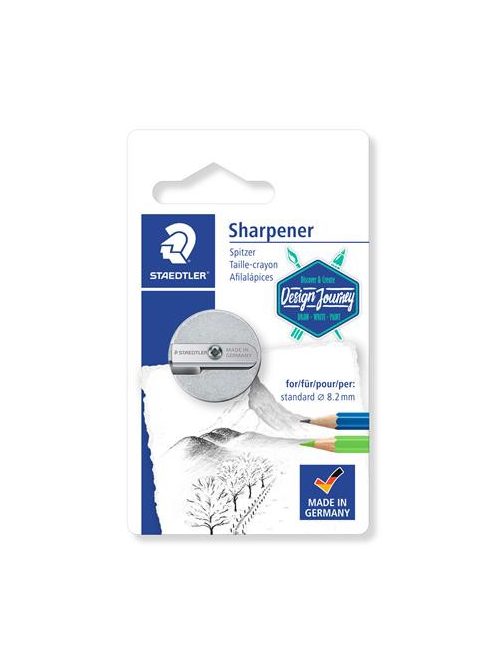 Hegyező, kétlyukú, fém, STAEDTLER "510 25" (TS51025BKC)