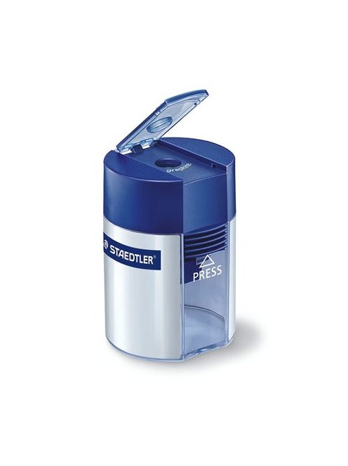 Hegyező, egylyukú, tartályos, STAEDTLER "511", kék (TS511001)