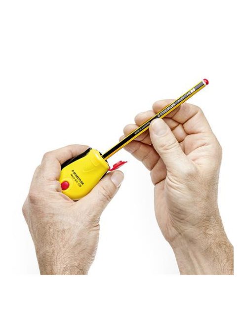 Hegyező, egylyukú, tartályos, STAEDTLER "Noris 511 120", sárga (TS511120)