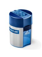 Hegyező, kétlyukú, tartályos, STAEDTLER "512", kék (TS512001)