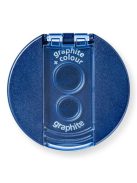 Hegyező, kétlyukú, tartályos, STAEDTLER "512", kék (TS512001)