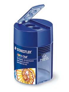   Hegyező, kétlyukú, tartályos, STAEDTLER "Noris 512 F",  kék (TS512002)