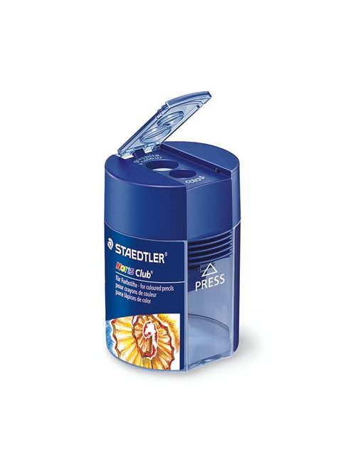 Hegyező, kétlyukú, tartályos, STAEDTLER "Noris 512 F",  kék (TS512002)