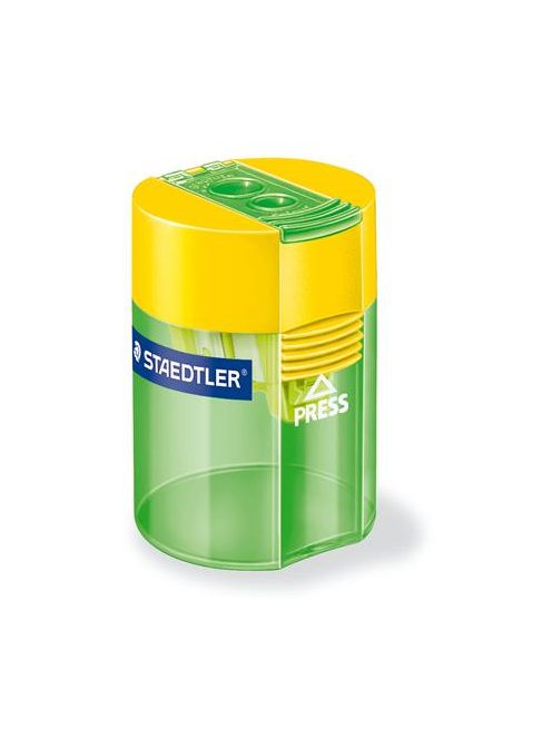 Hegyező, kétlyukú, tartályos, STAEDTLER "512", vegyes színek (TS512006)
