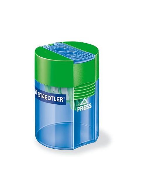 Hegyező, kétlyukú, tartályos, STAEDTLER "512", vegyes színek (TS512006)