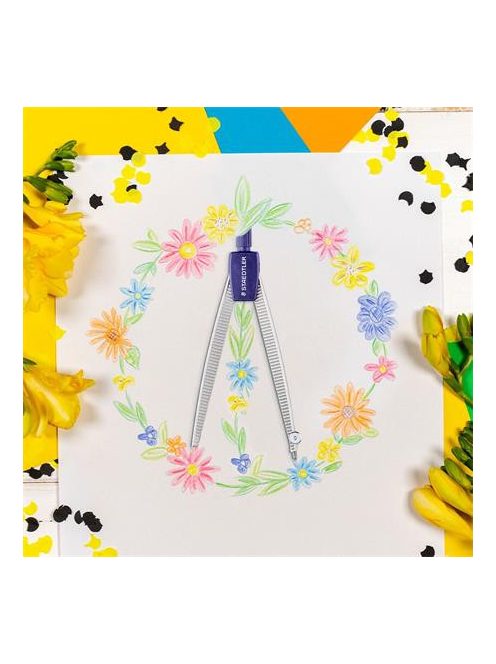 Körző készlet, precíziós, 3 darabos, STAEDTLER "Noris 550 01/02" (TS55001)