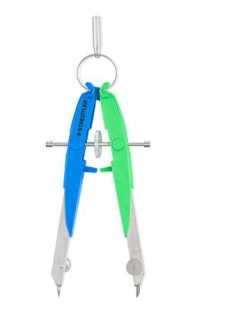   Körző készlet, precíziós, 2 darabos, STAEDTLER "Mars Comfort 556", neon kék/zöld (TS55600N1)