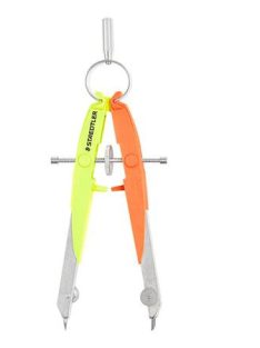   Körző készlet, precíziós, 2 darabos, STAEDTLER "Mars Comfort 556", neon sárga/narancs (TS55600N3)