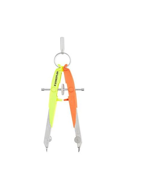 Körző készlet, precíziós, 2 darabos, STAEDTLER "Mars Comfort 556", neon sárga/narancs (TS55600N3)
