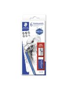 Grafitceruza készlet, hegyezővel, radírral, hatszögletű, STAEDTLER "Mars Lumograph 100", 6 különböző keménység (TS61100C6)