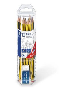   Grafitceruza készlet, ajándék radírral, HB, hatszögletű, STAEDTLER "Noris 120" (TS61120P1)