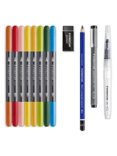   Ecsetirón készlet, kétvégű, STAEDTLER "Mixed Set 5", 8 különböző szín (TS6130011)
