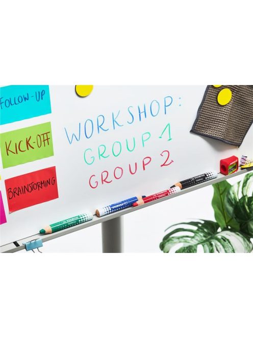 Jelölőceruza fehértáblához, flipchartpapírhoz, kúpos, STABILO "MARKdry", piros (TS64840)