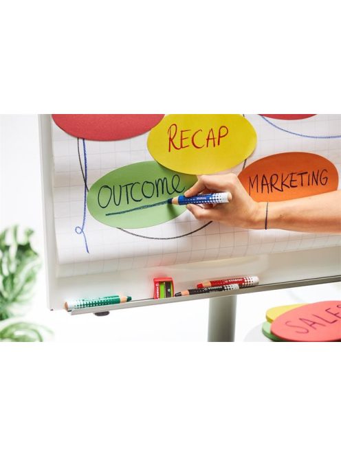 Jelölőceruza fehértáblához, flipchartpapírhoz, kúpos, STABILO "MARKdry", kék (TS64841)